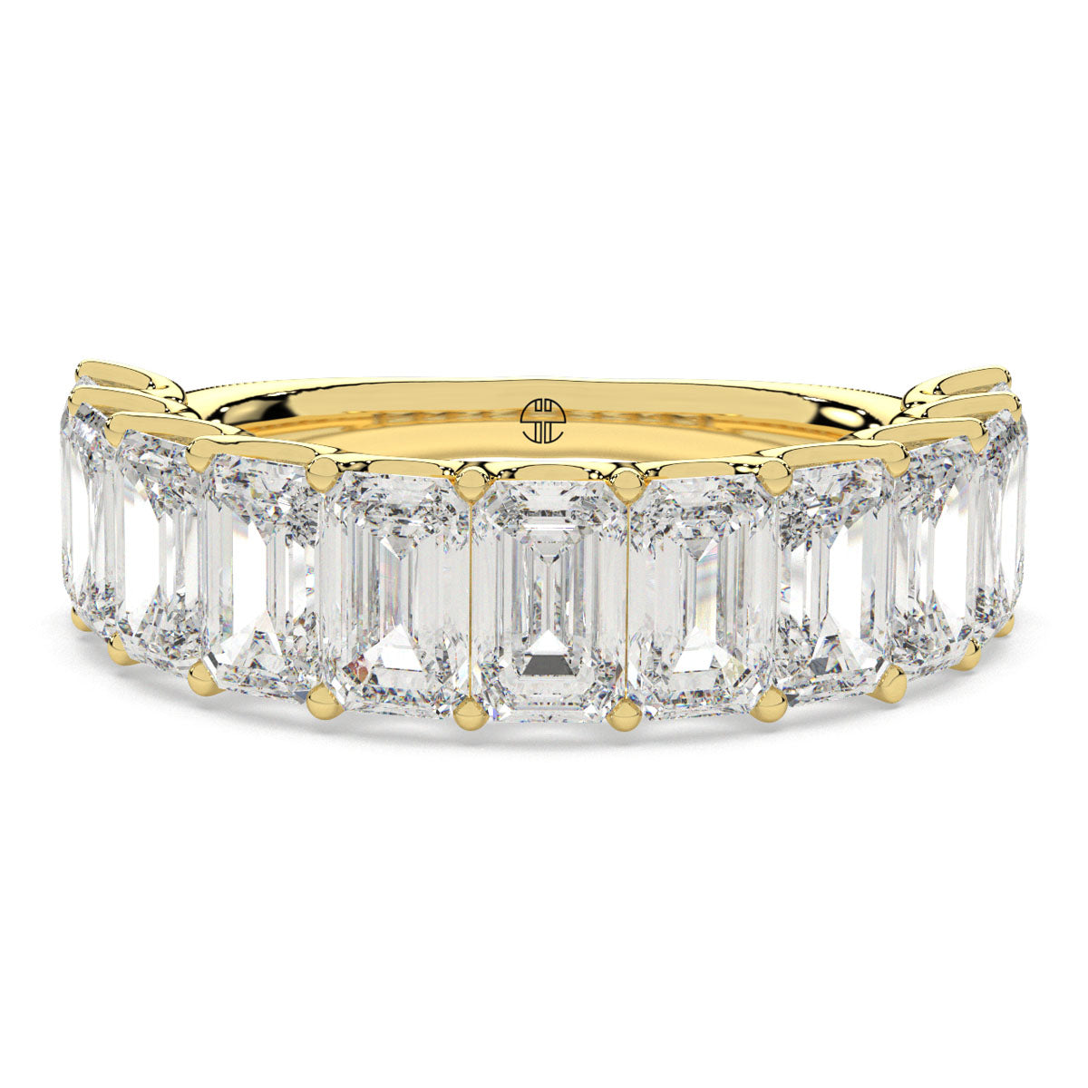 Emerald-Cut Half Eternity Band
