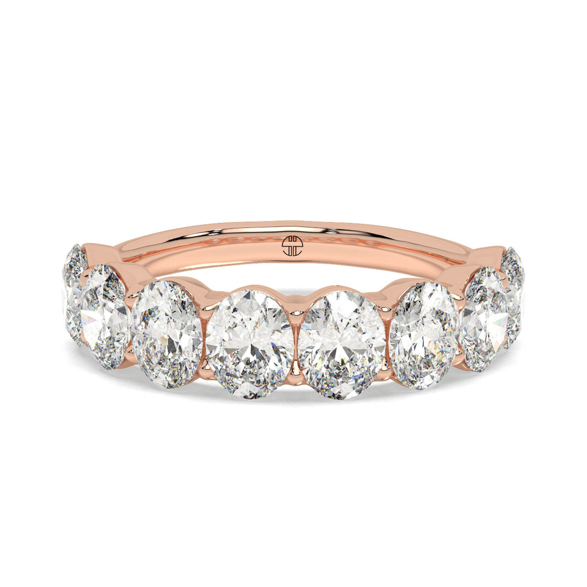 Oval Half Eternity Band