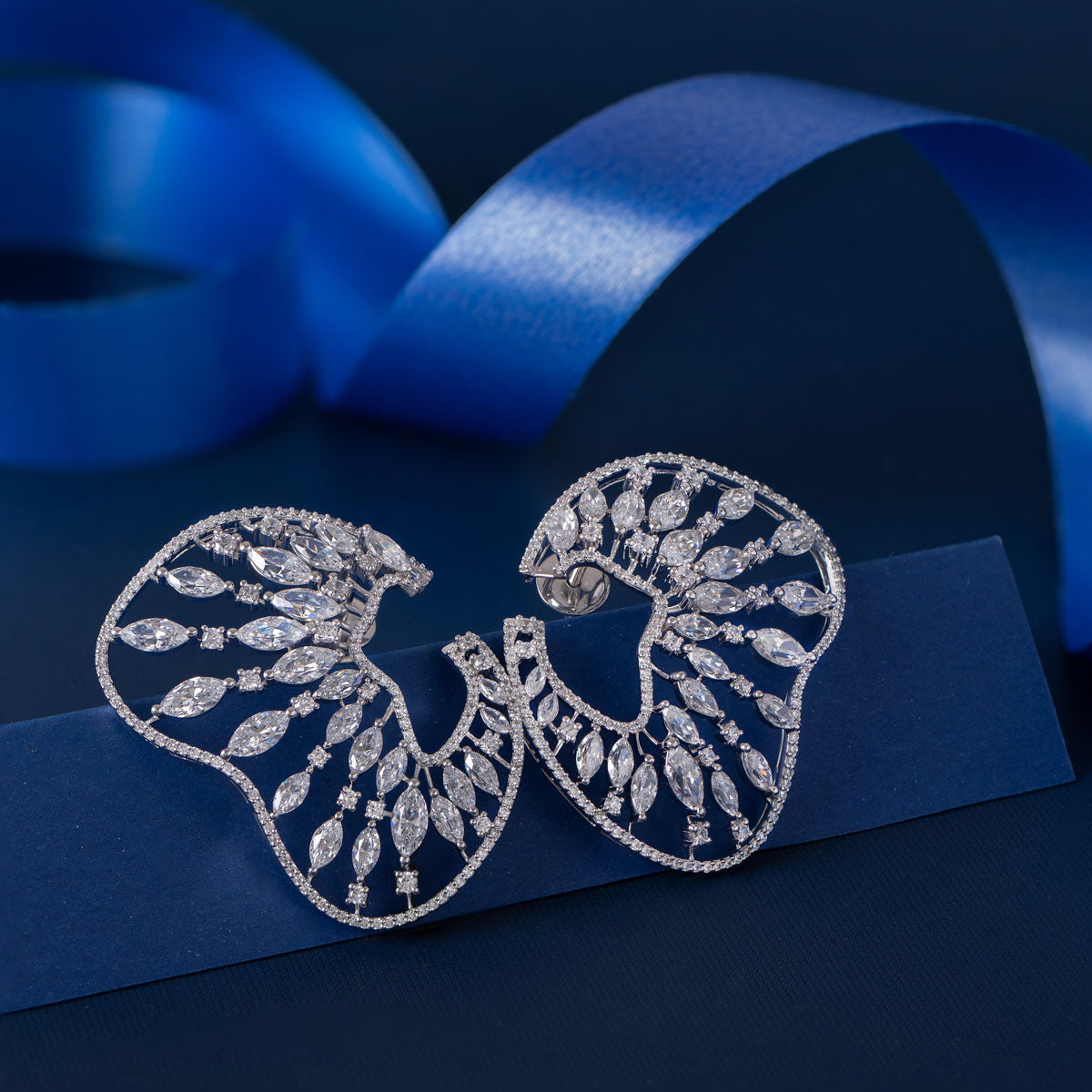 Abstract Marquise Statement Earrings