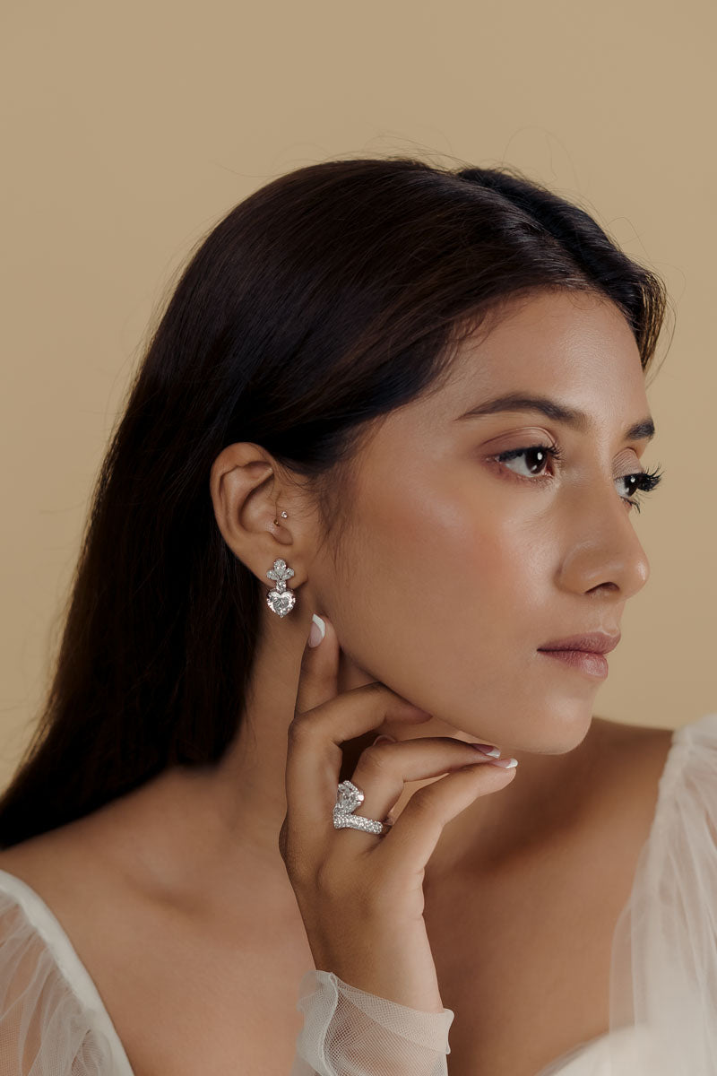 Heart & Petals Studs