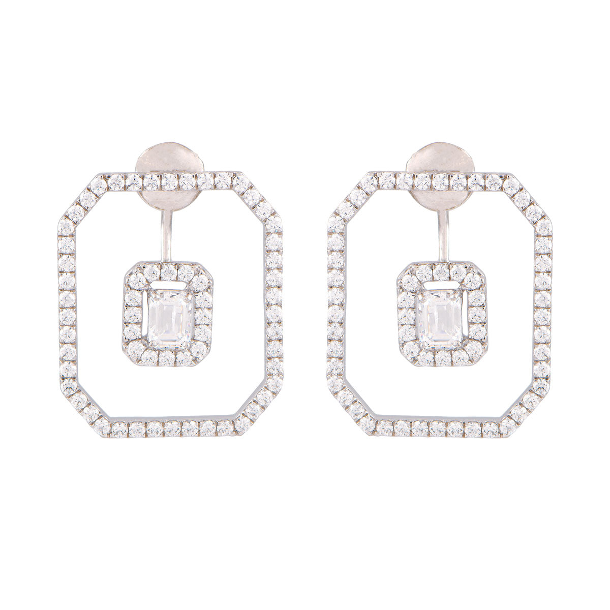 The Floating Emerald earrings
