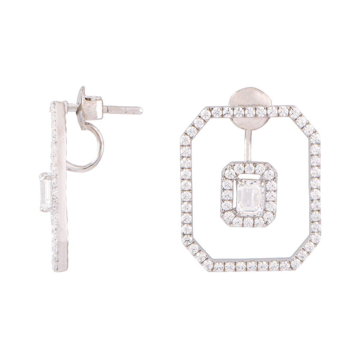 The Floating Emerald earrings