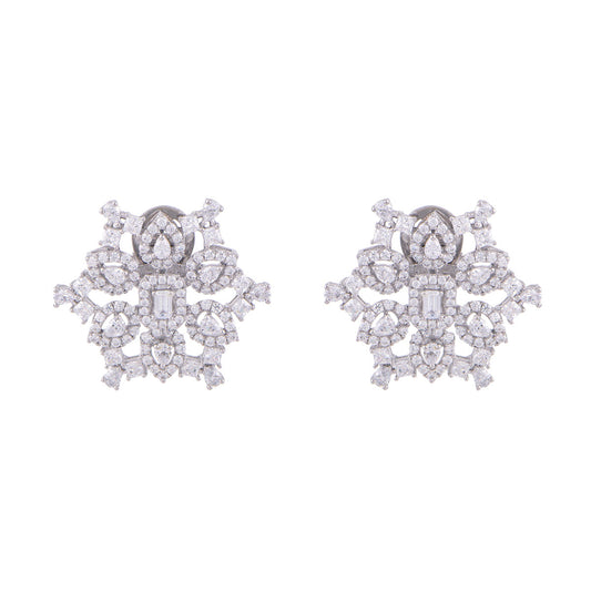 Snowflake Diamond Studs