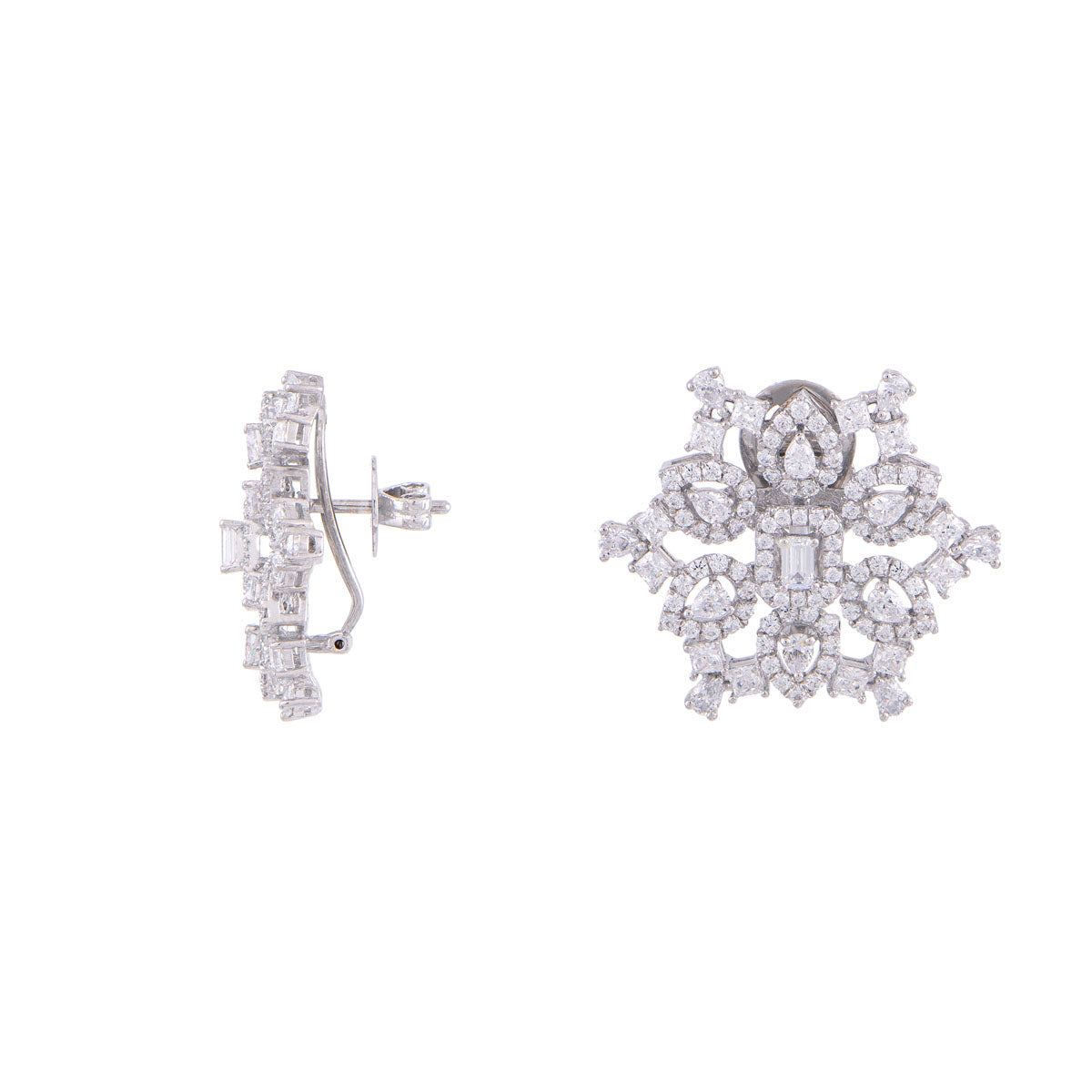 Snowflake Diamond Studs