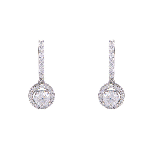 1.5 ct Each Round Diamond Drop Earrings