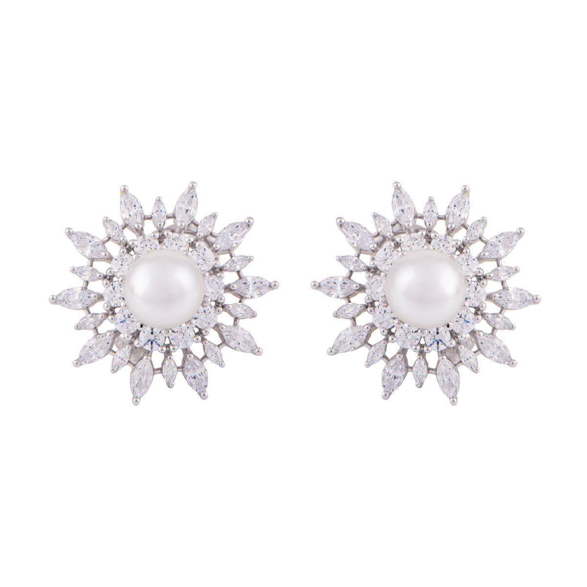 Sunburst Pearl Statement Studs