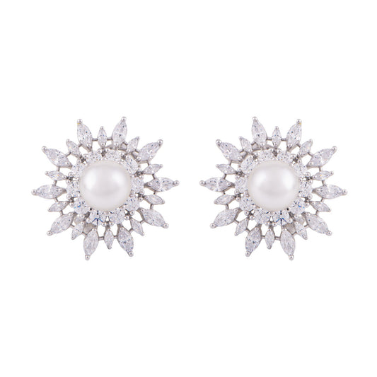 Sunburst Pearl Statement Studs
