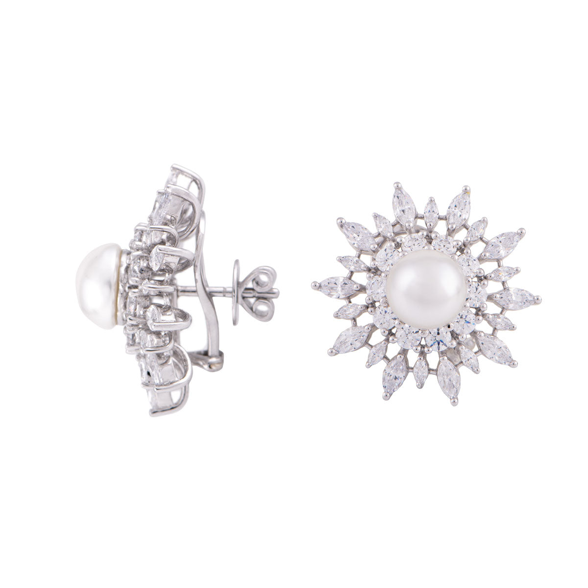 Sunburst Pearl Statement Studs