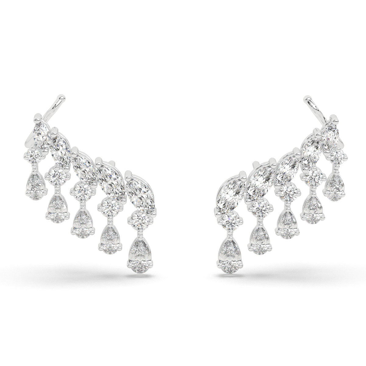 Cascading Diamond Ear Cuffs