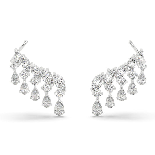 Cascading Diamond Ear Cuffs