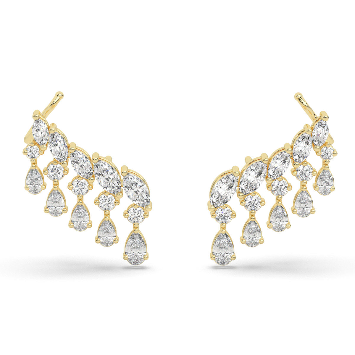 Cascading Diamond Ear Cuffs