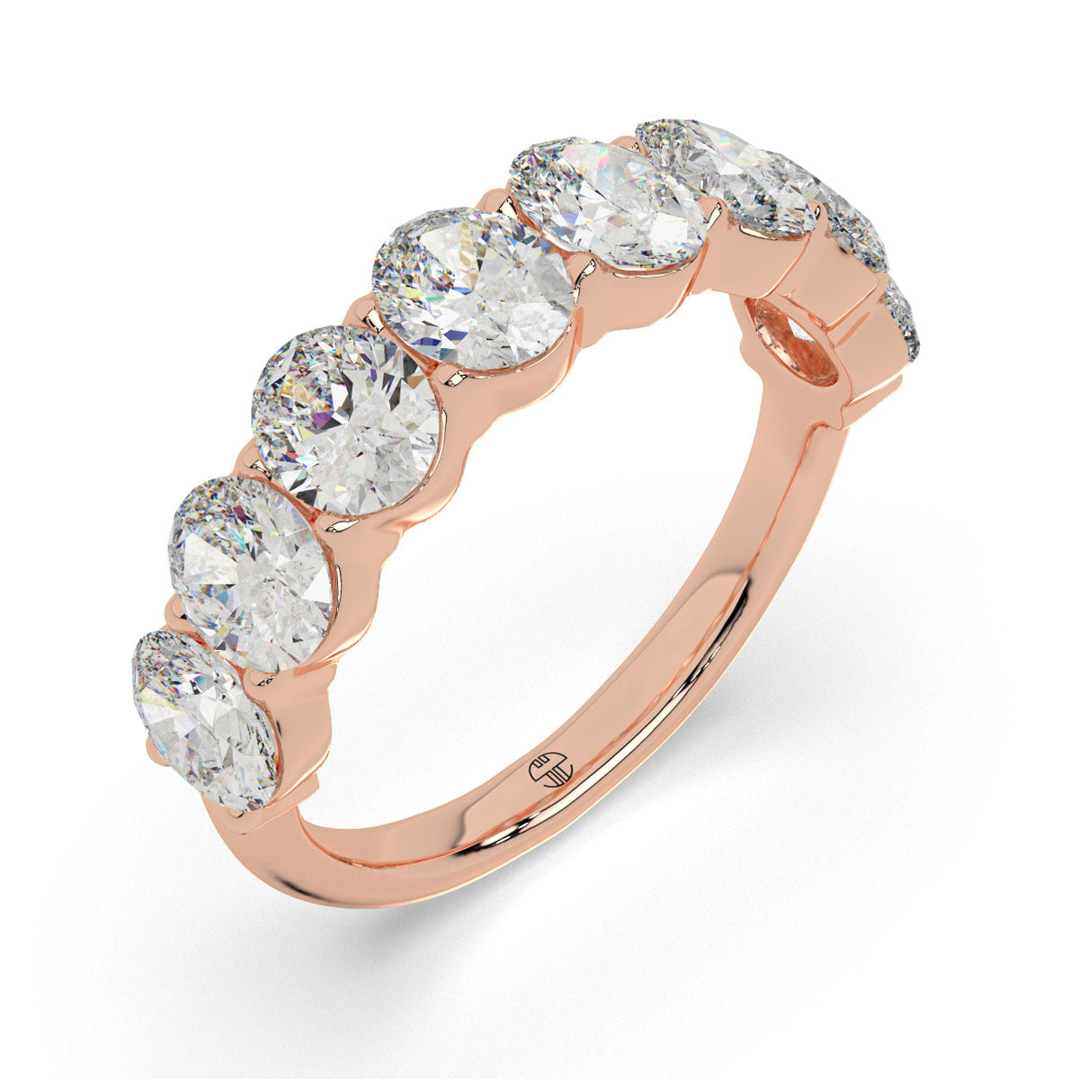 Oval Half Eternity Band