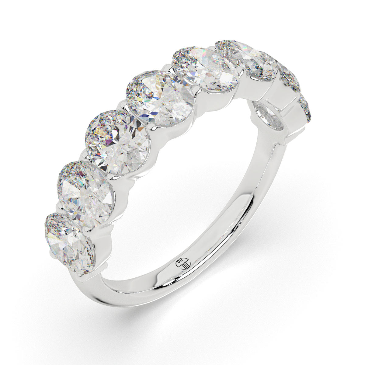 Oval Half Eternity Band