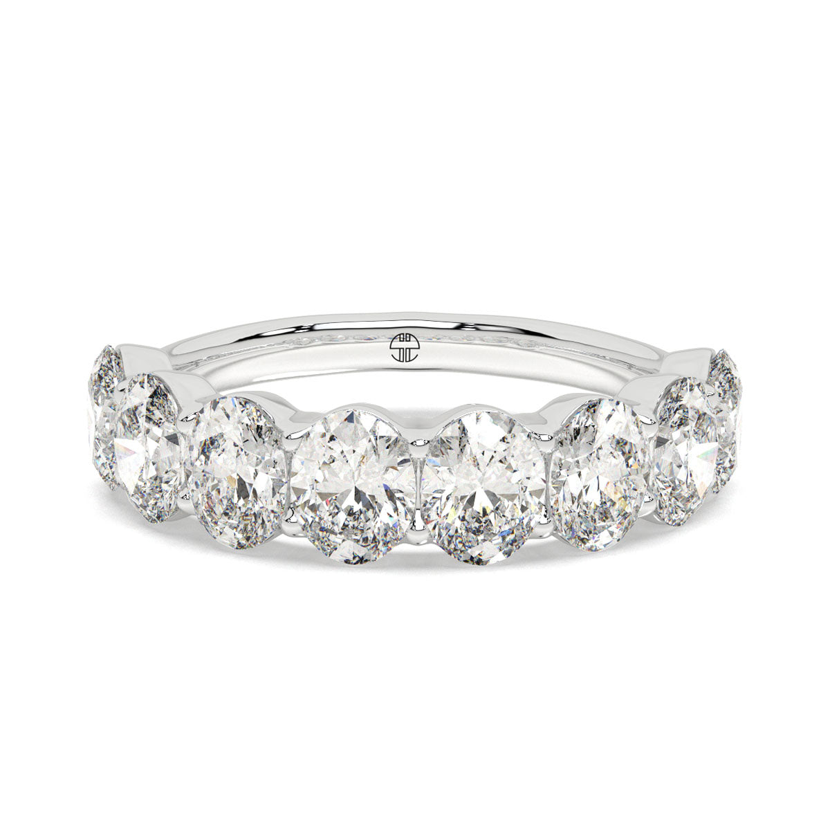 Oval Half Eternity Band