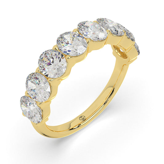 Oval Half Eternity Band