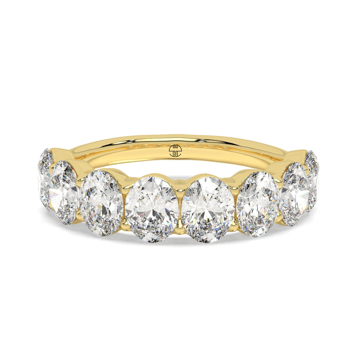 Oval Half Eternity Band