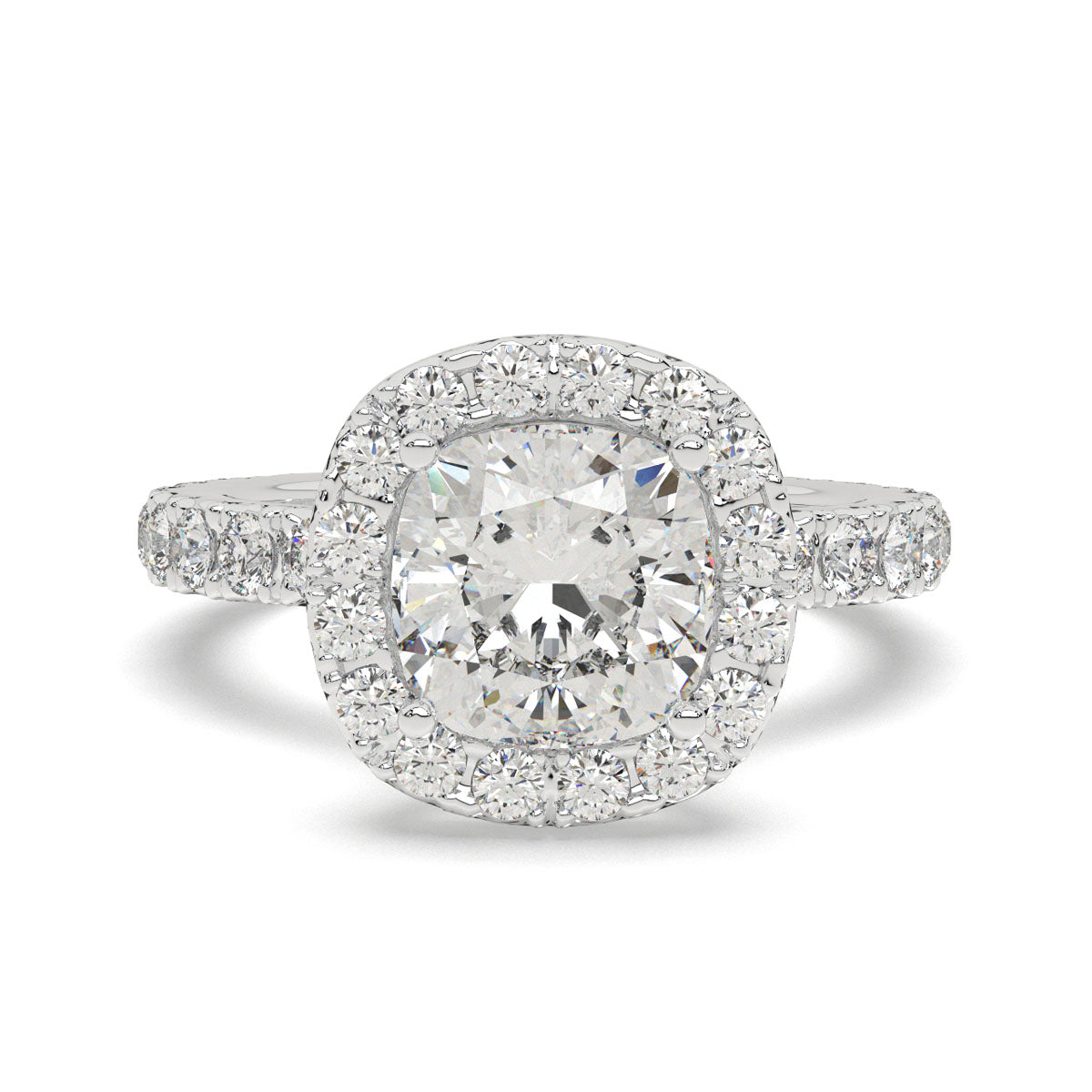 Eternal Glow Cushion Halo Ring