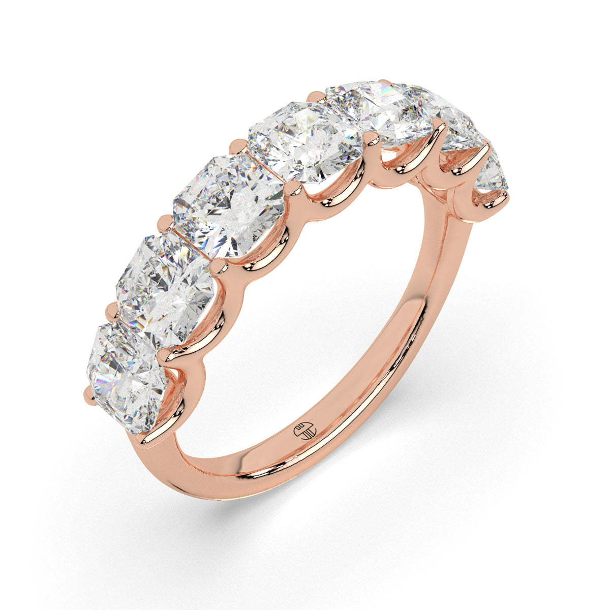 Square Radiant Half Eternity Band