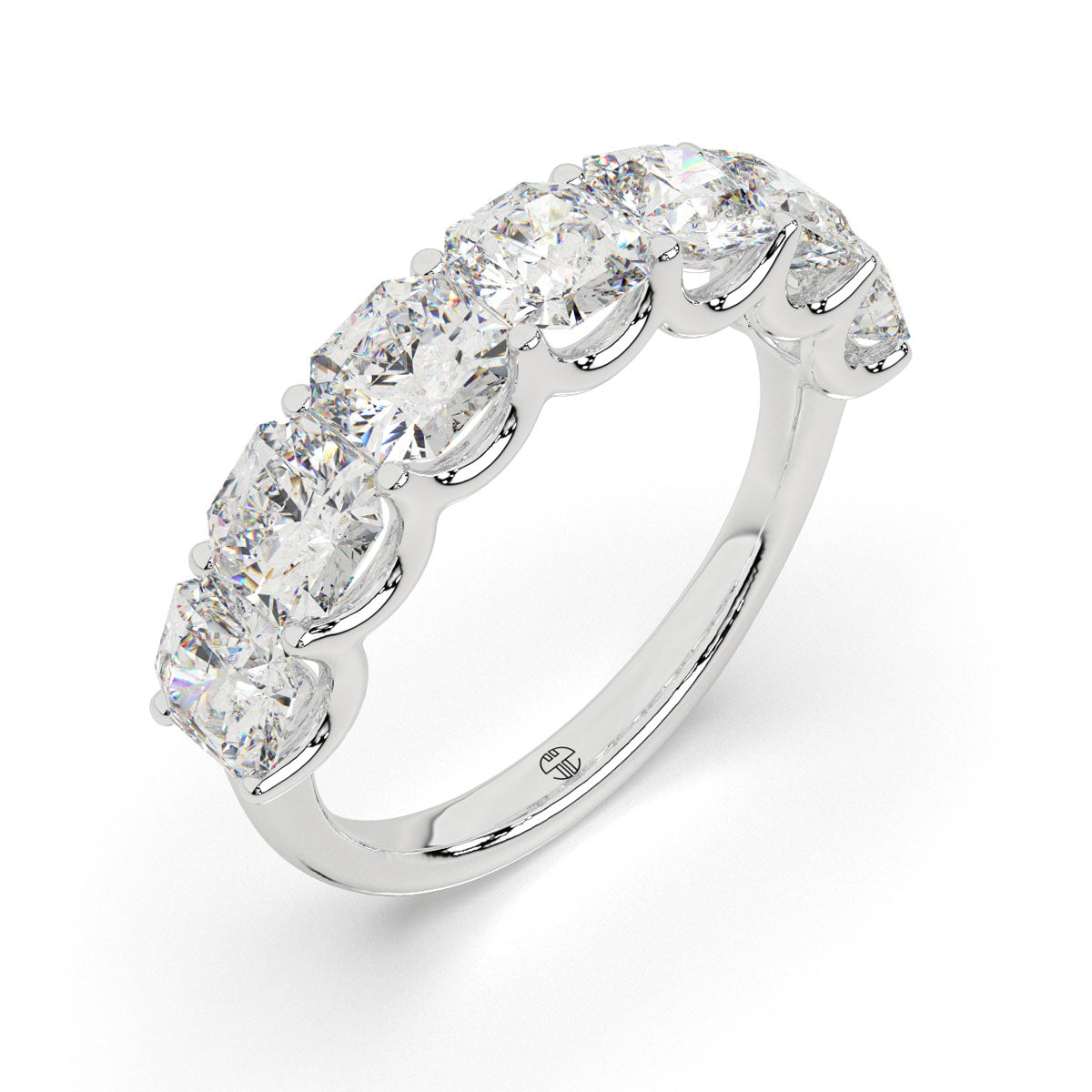 Square Radiant Half Eternity Band