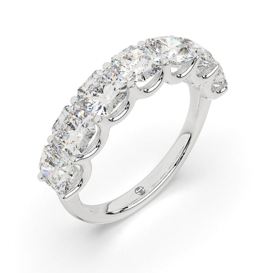 Square Radiant Half Eternity Band