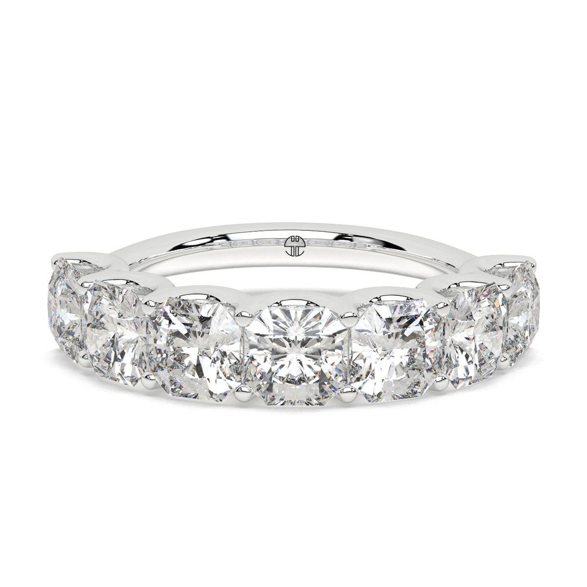 Square Radiant Half Eternity Band