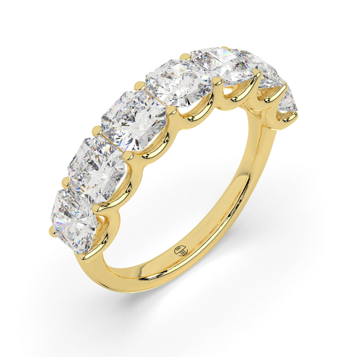 Square Radiant Half Eternity Band