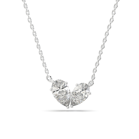 Pear Duo Heart Pendant