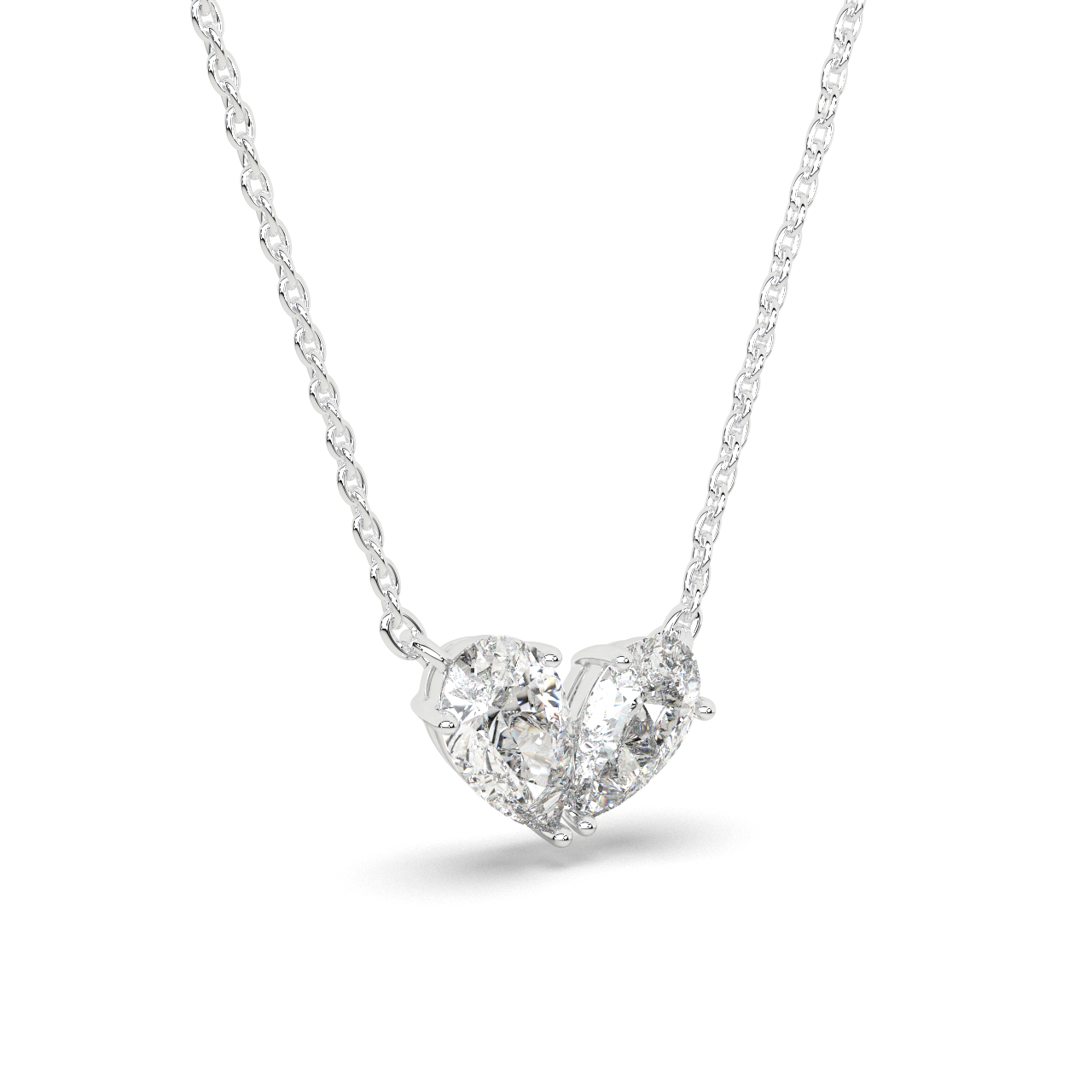 Pear Duo Heart Pendant