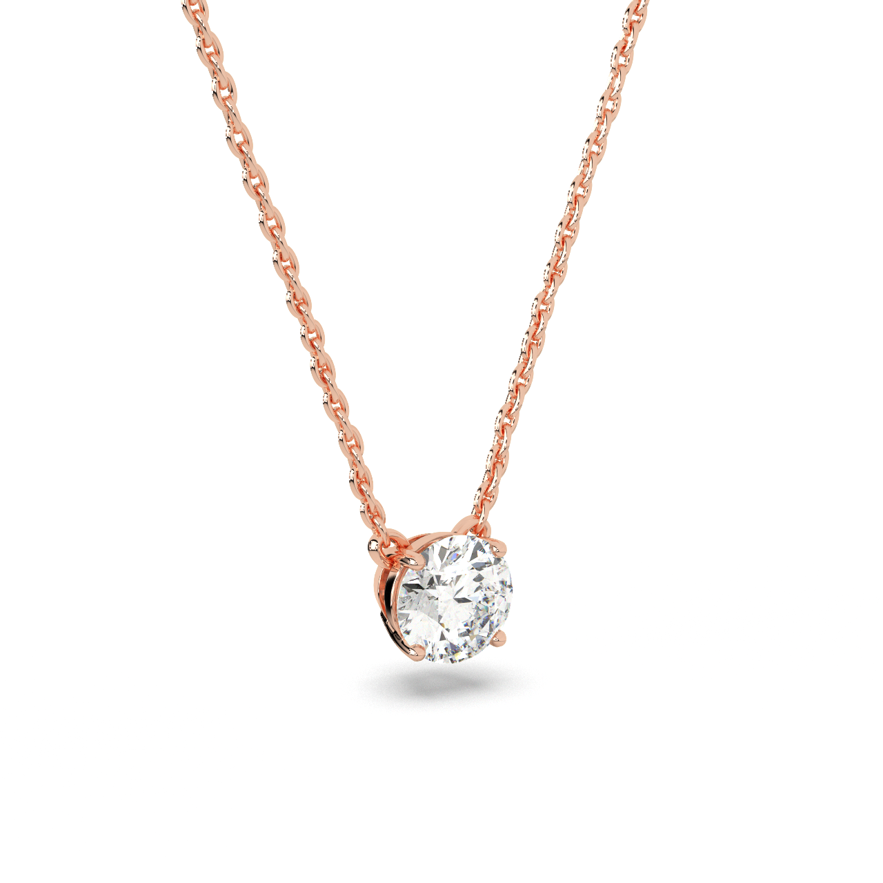 Round Solitaire Pendant