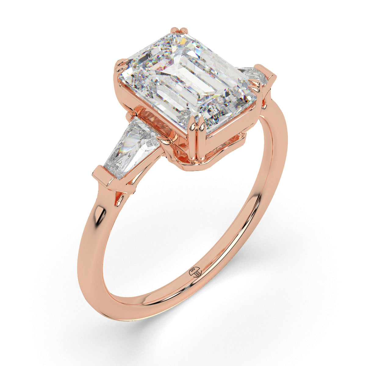 Timeless Emerald Three-Stone Ring