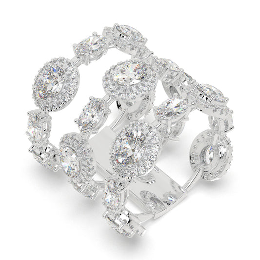 Triple Row Oval Radiance Ring