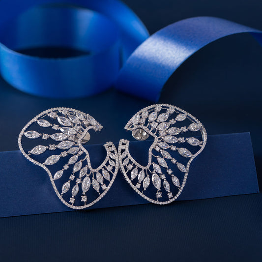 Abstract Marquise Statement Earrings