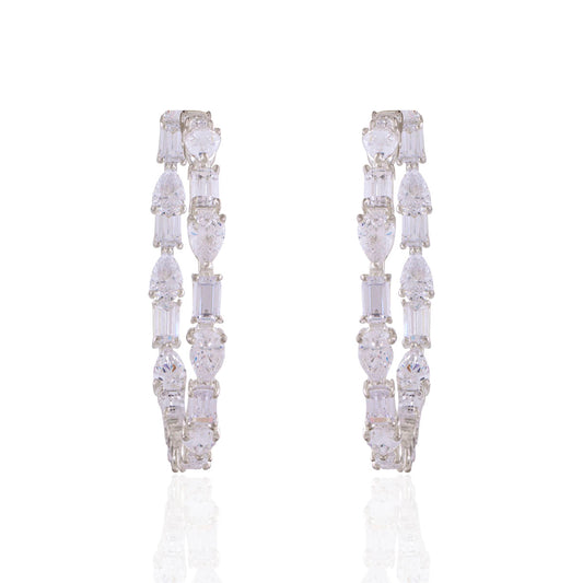 Emerald & Pear Harmony Hoops