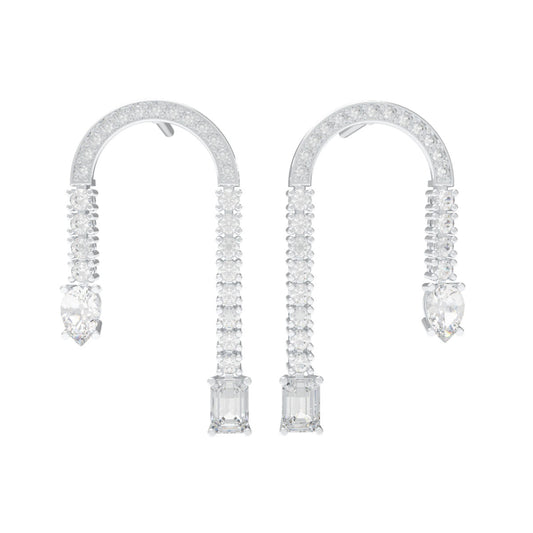 Emerald & Pear Cascade Earrings